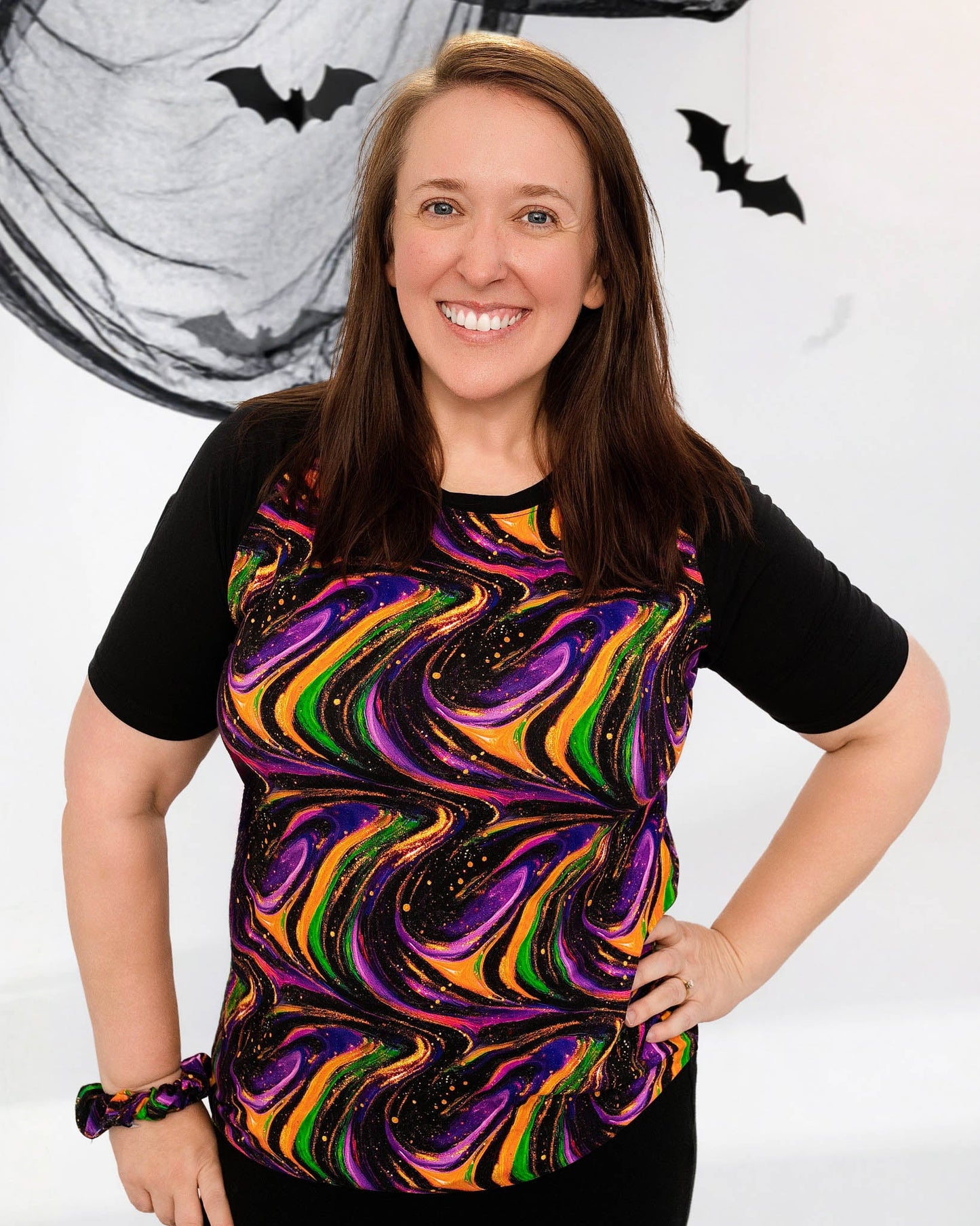 Halloween | Magic Swirls | Adult Bamboo Raglan Top