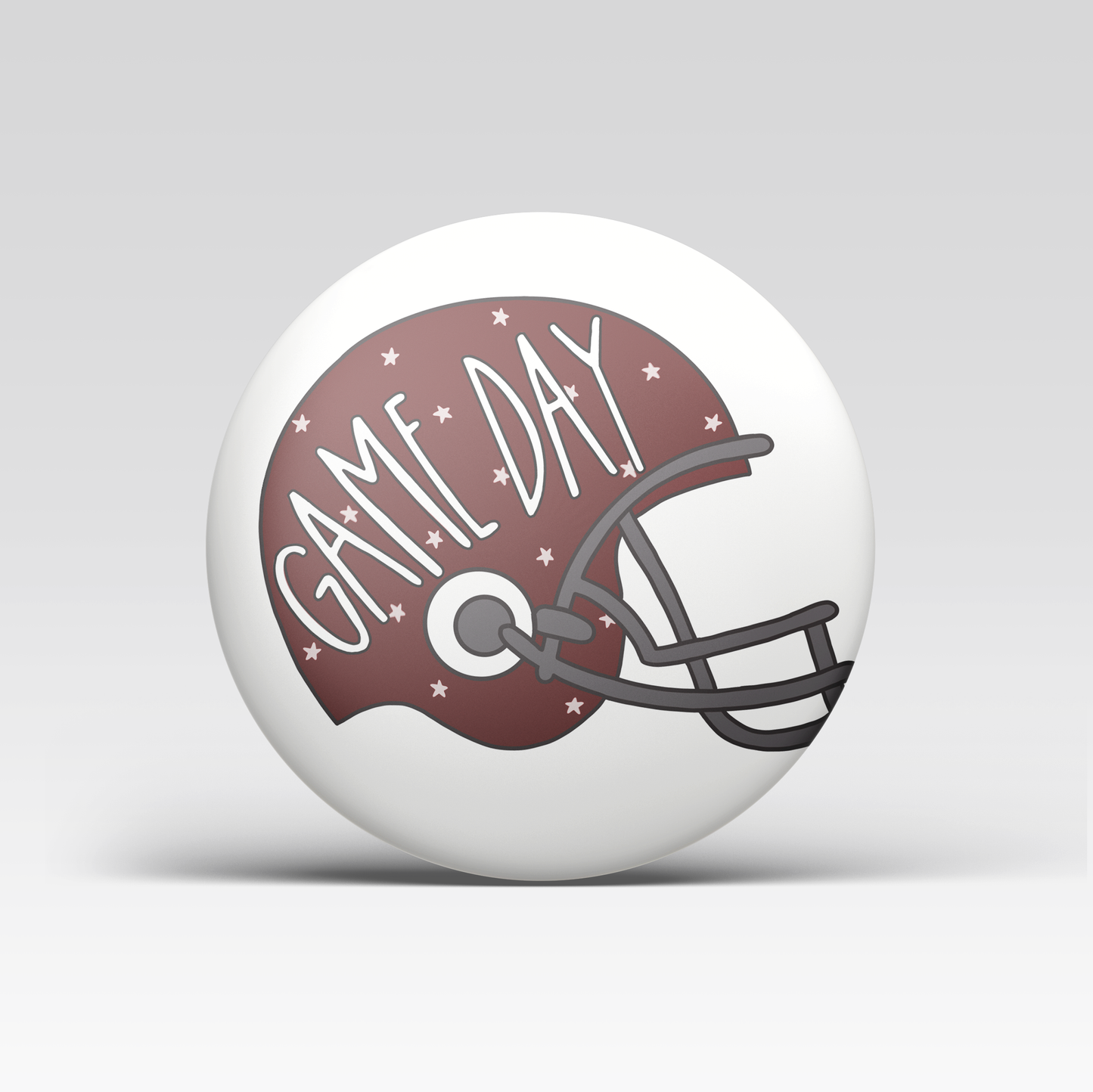 Game Day Helmet Button - Maroon