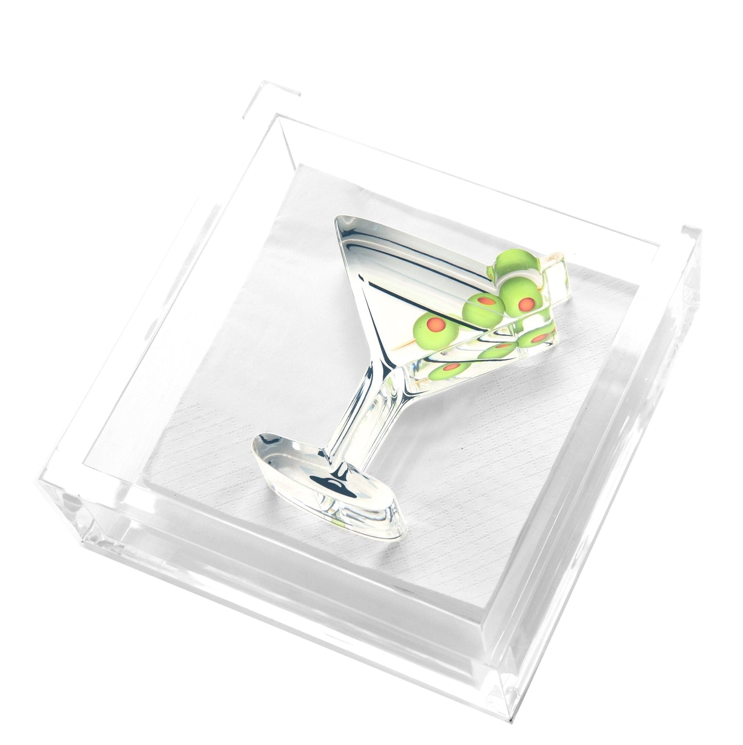 Martini Acrylic Cocktail Napkin Holder