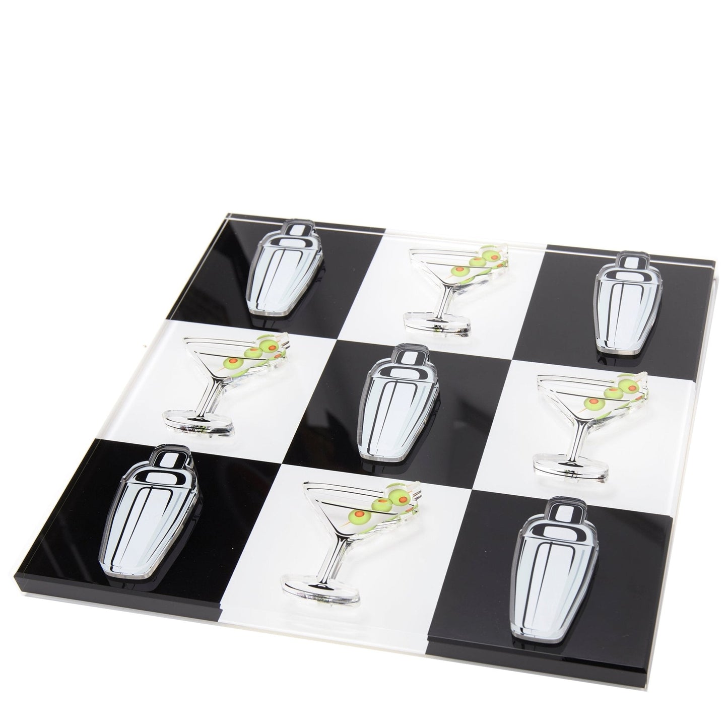 Martini Glass & Shaker Acrylic Tic Tac Toe