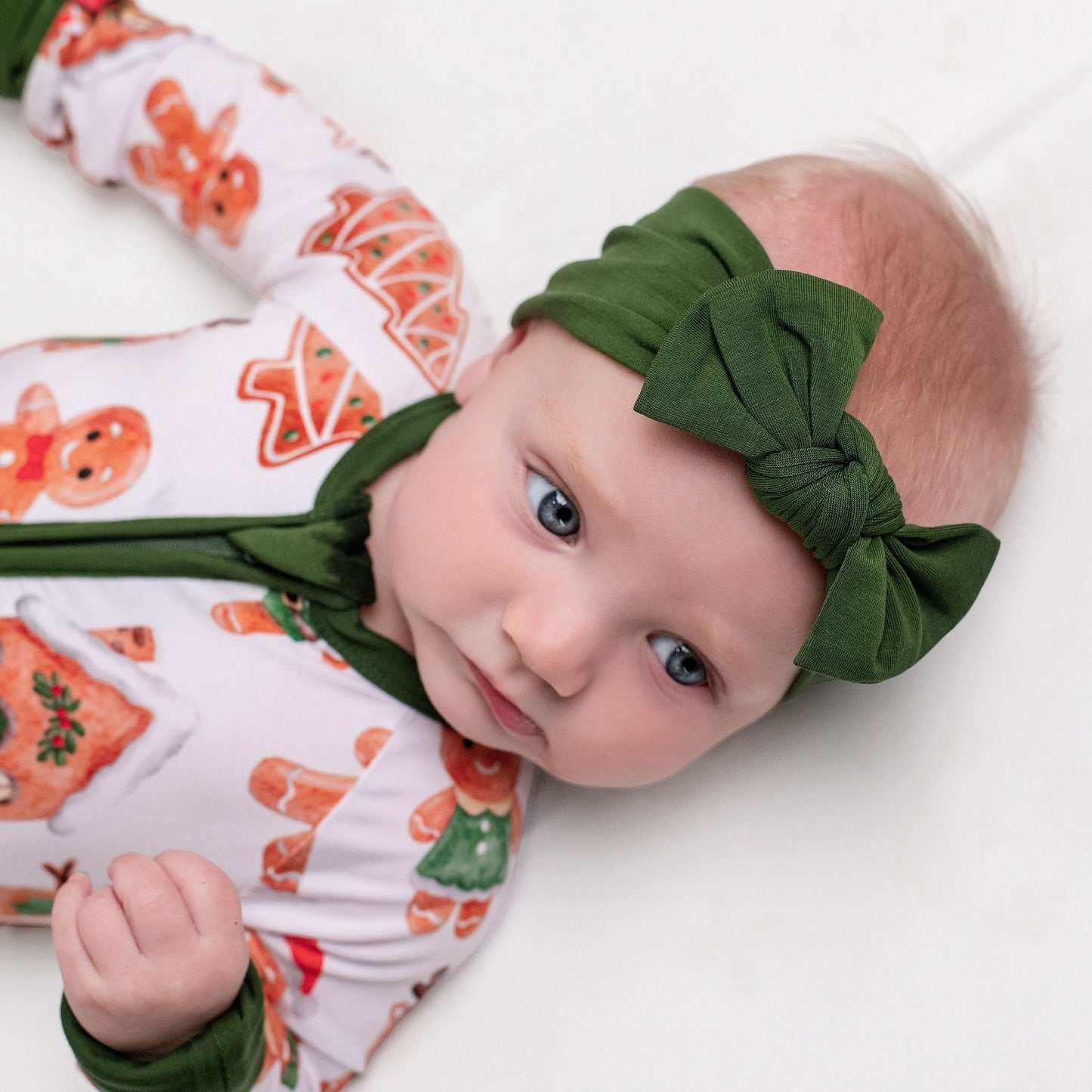 Christmas | Evergreen | Bamboo Headband Bow