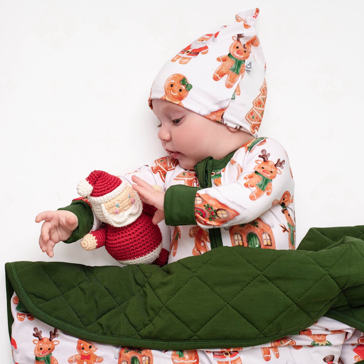 Christmas | Holiday Gingerbread | Bamboo Quilted Adult Blanket