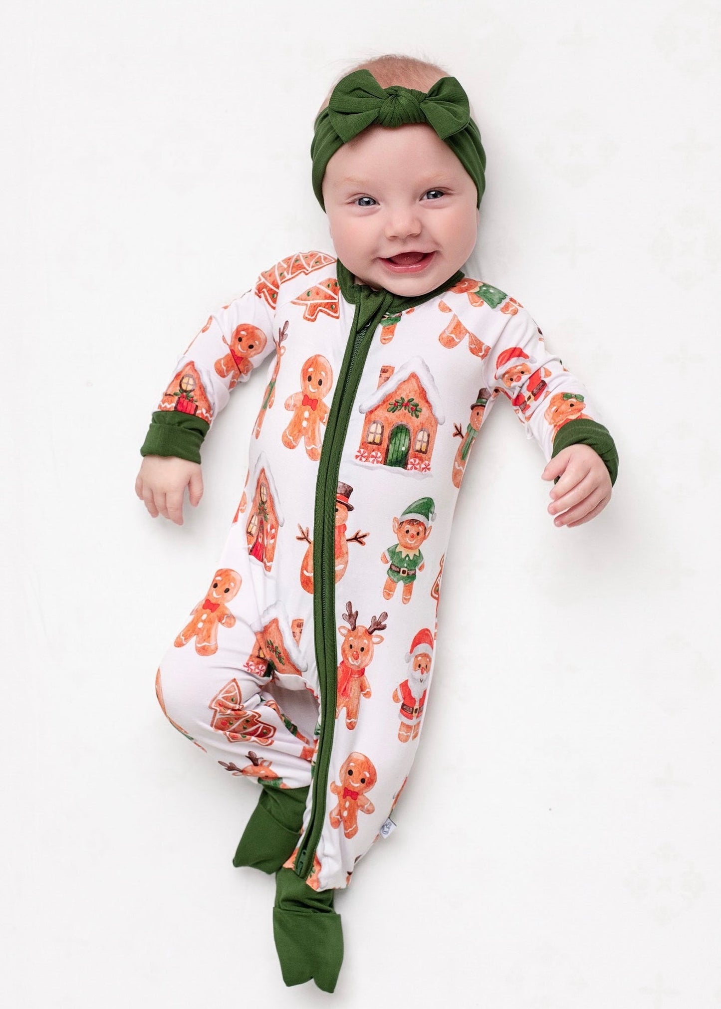 Christmas | Holiday Gingerbread | Bamboo Zipper Pajamas