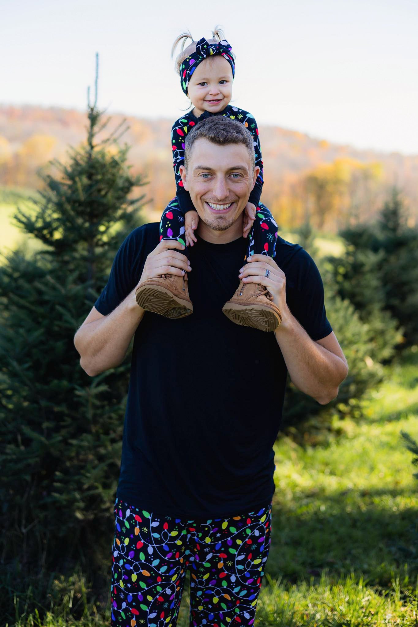 Christmas | Holiday Lights | Bamboo Zipper Pajamas