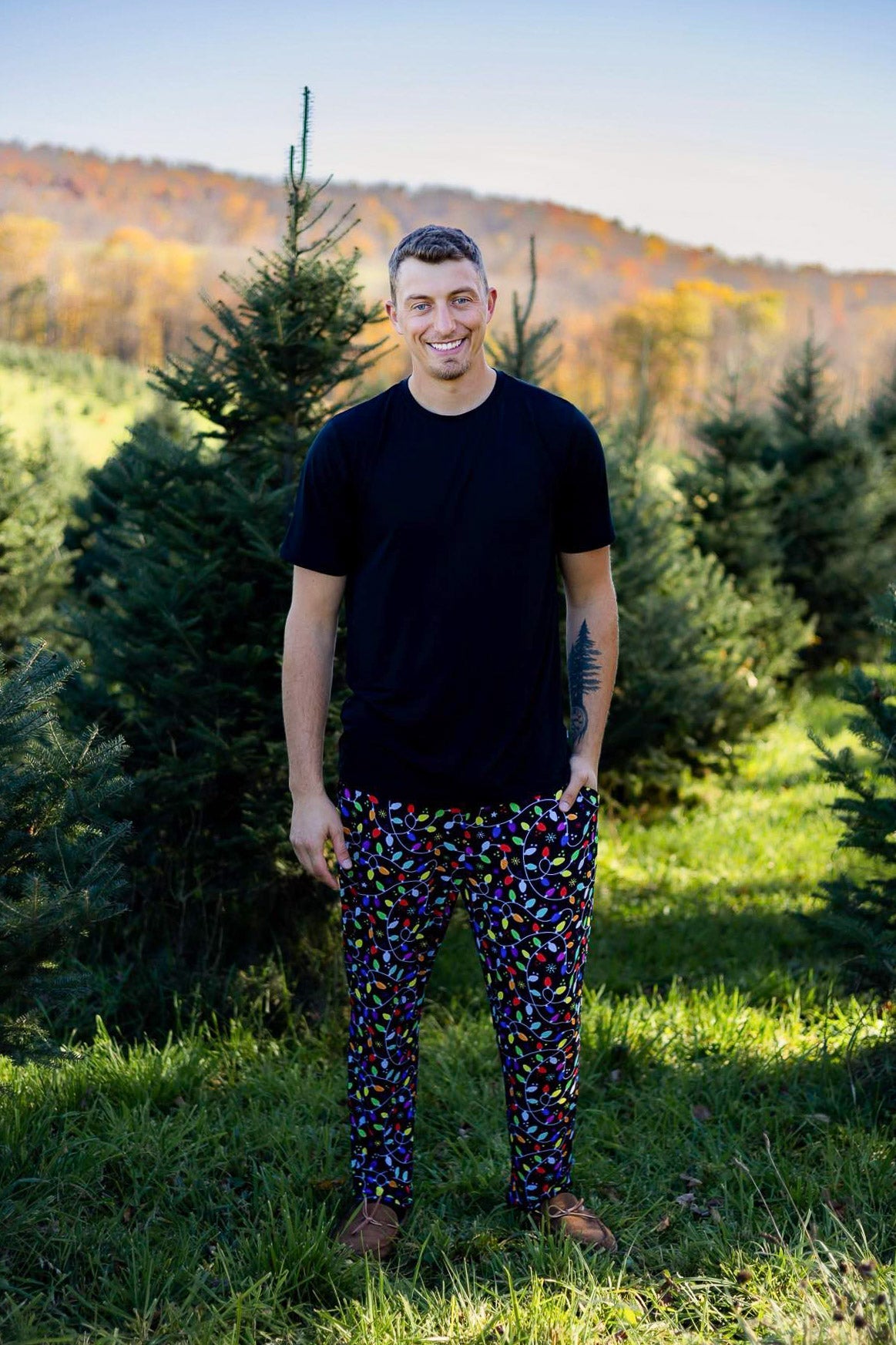 Christmas | Holiday Lights | Men’s Bamboo Lounge Pants