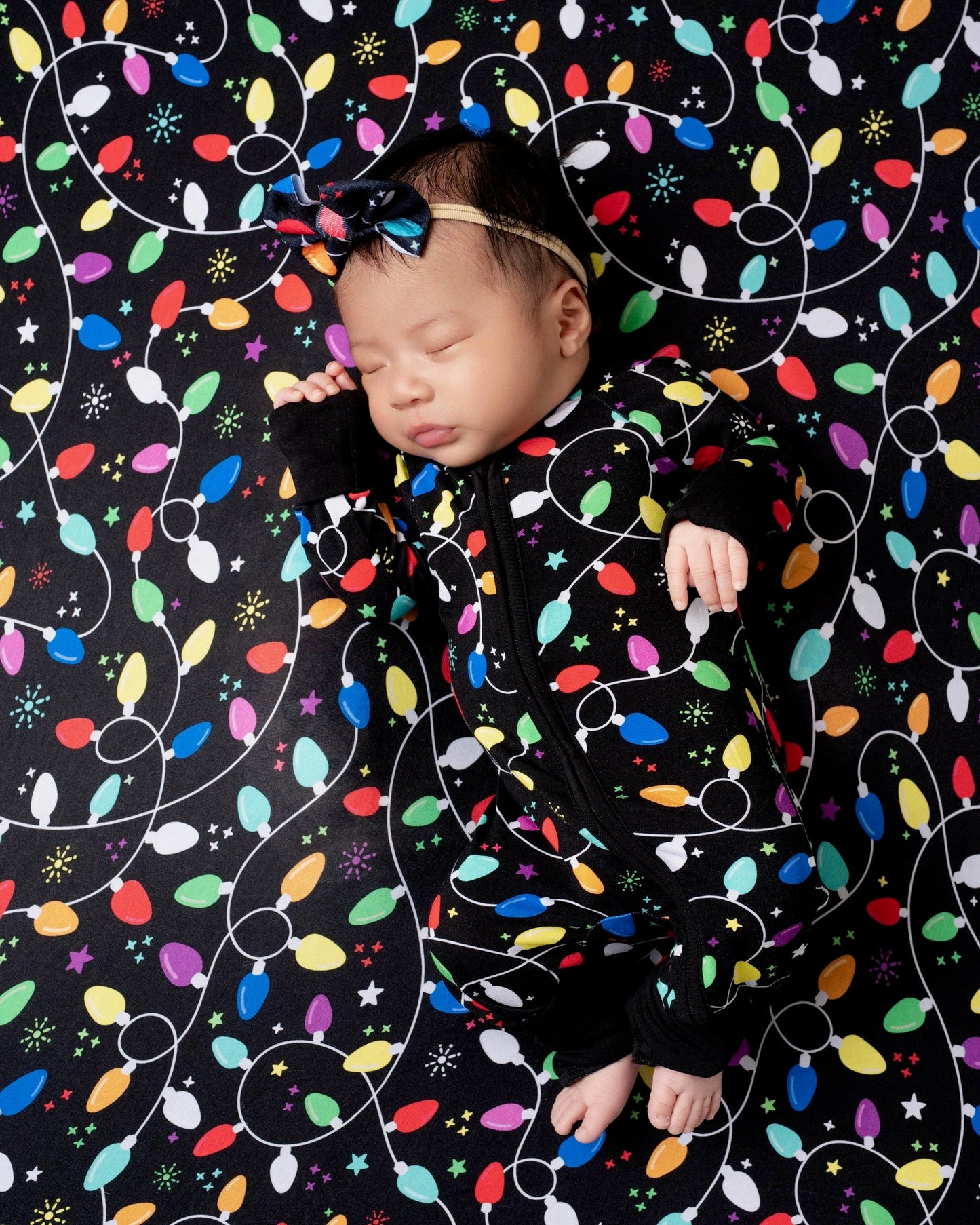 Christmas | Holiday Lights | Bamboo Zipper Pajamas