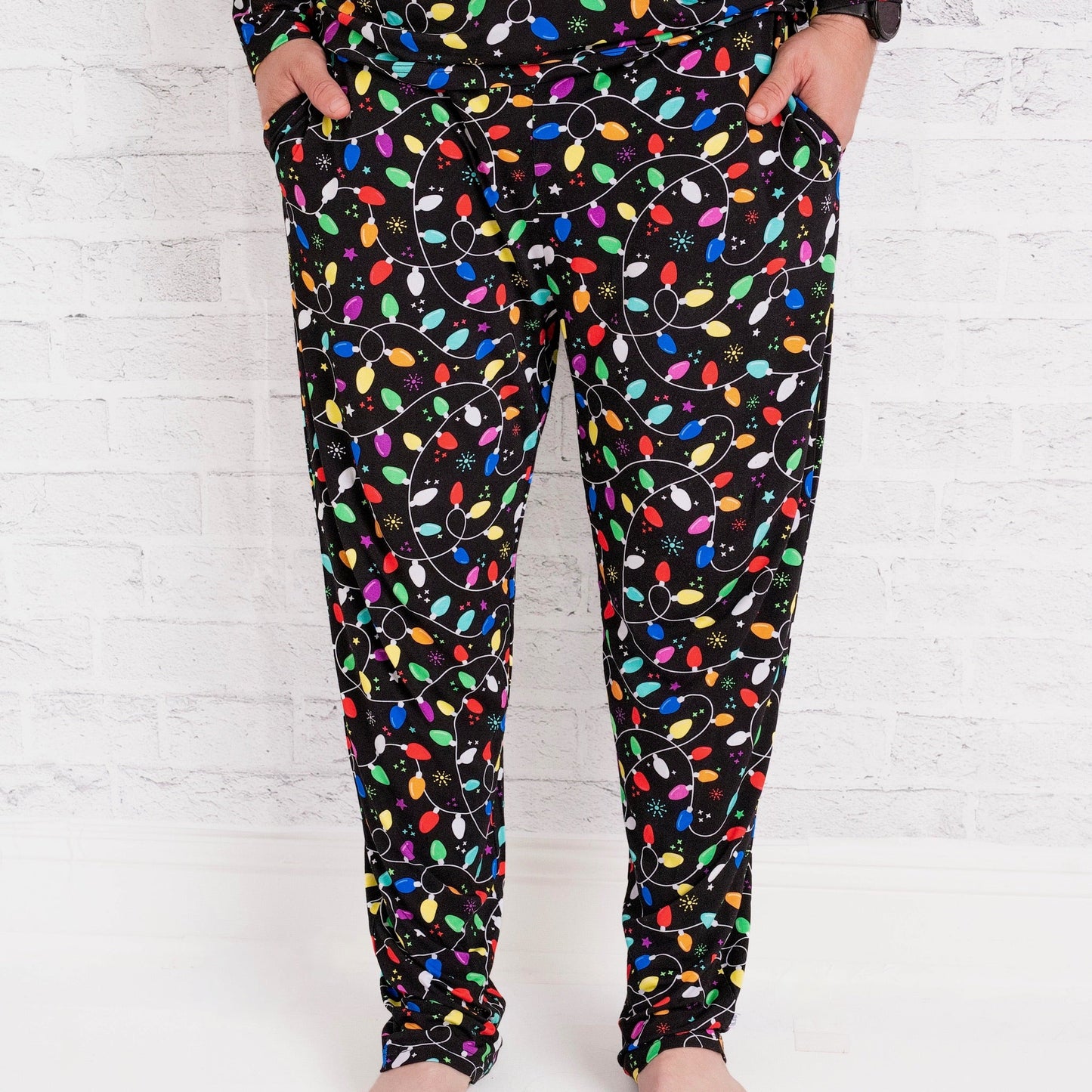 Christmas | Holiday Lights | Men’s Bamboo Lounge Pants