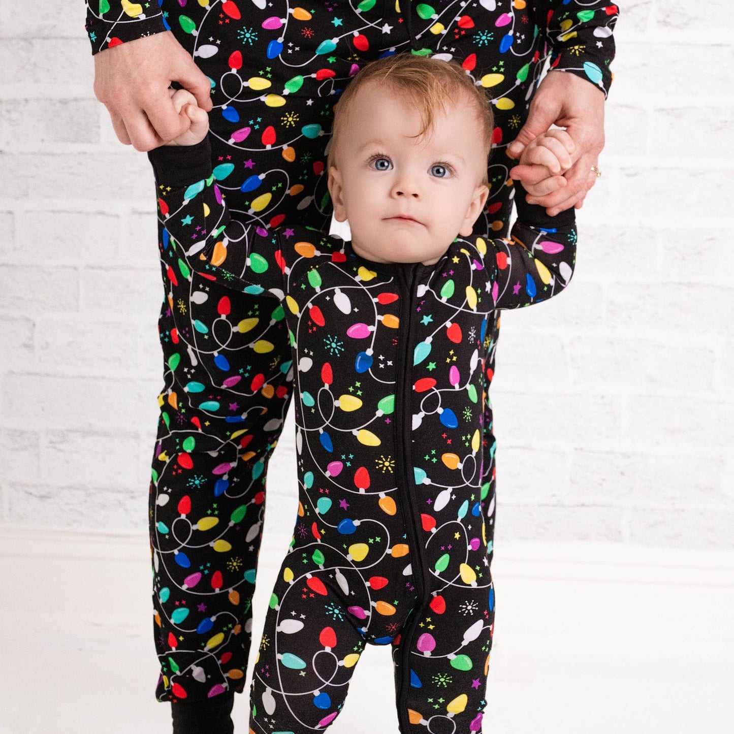 Christmas | Holiday Lights | Bamboo Zipper Pajamas