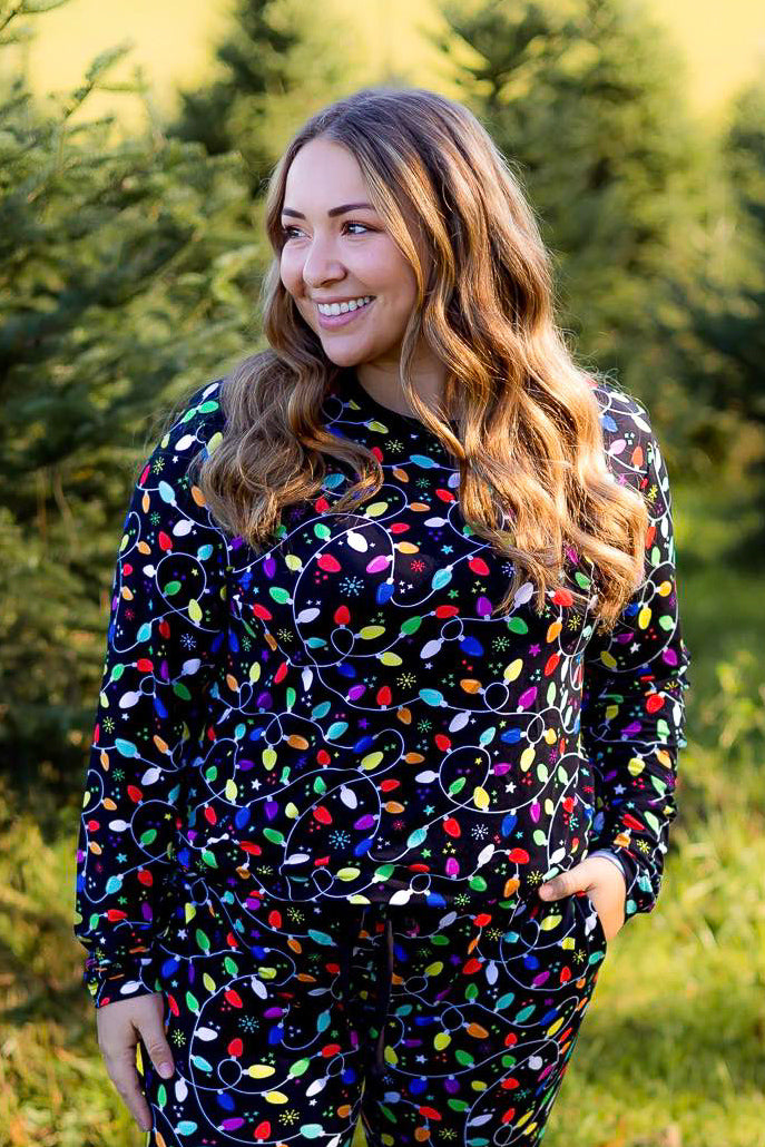 Holiday Lights | Adult Bamboo Long Sleeve Top