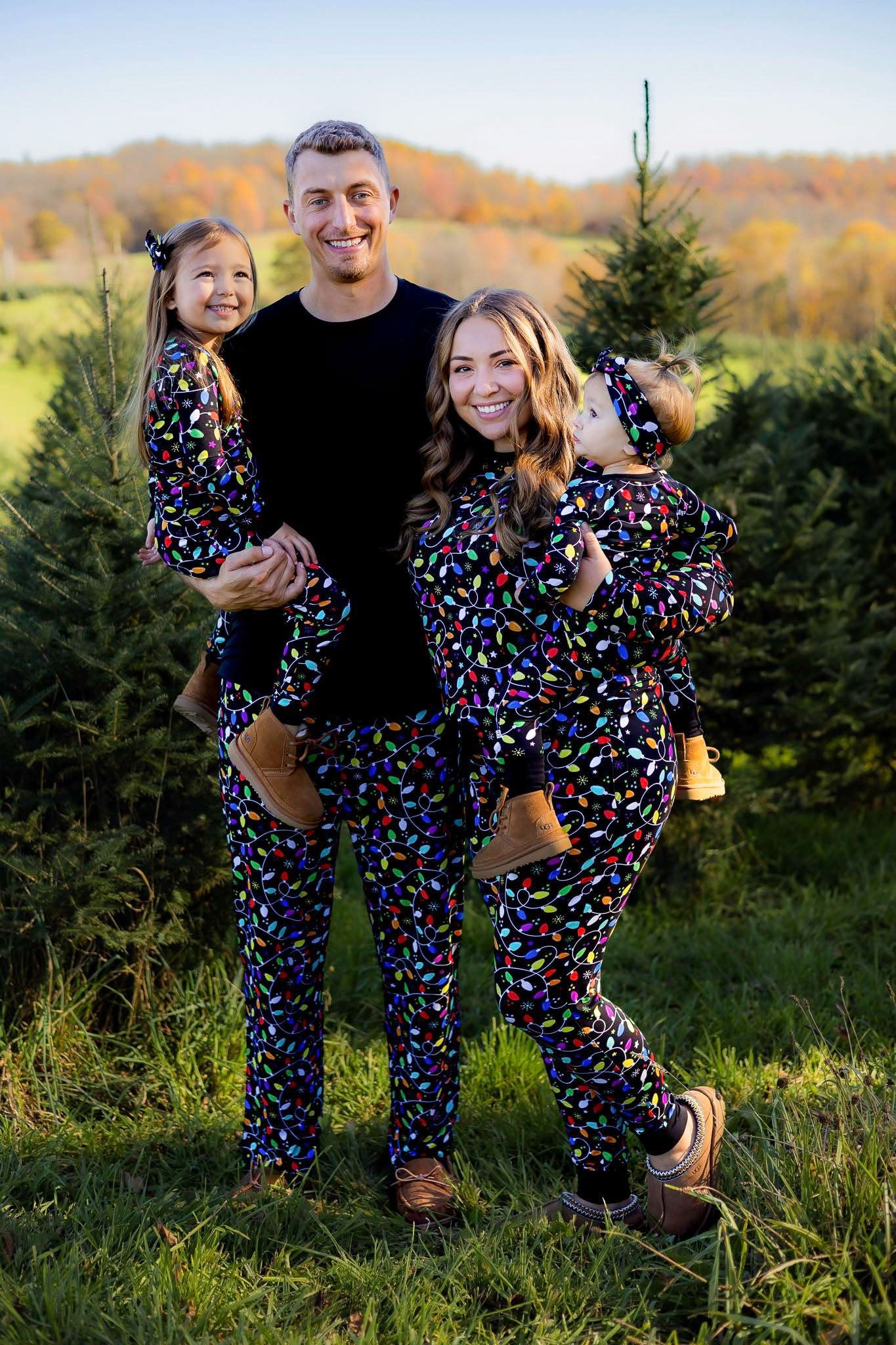 Christmas | Holiday Lights | Bamboo Zipper Pajamas