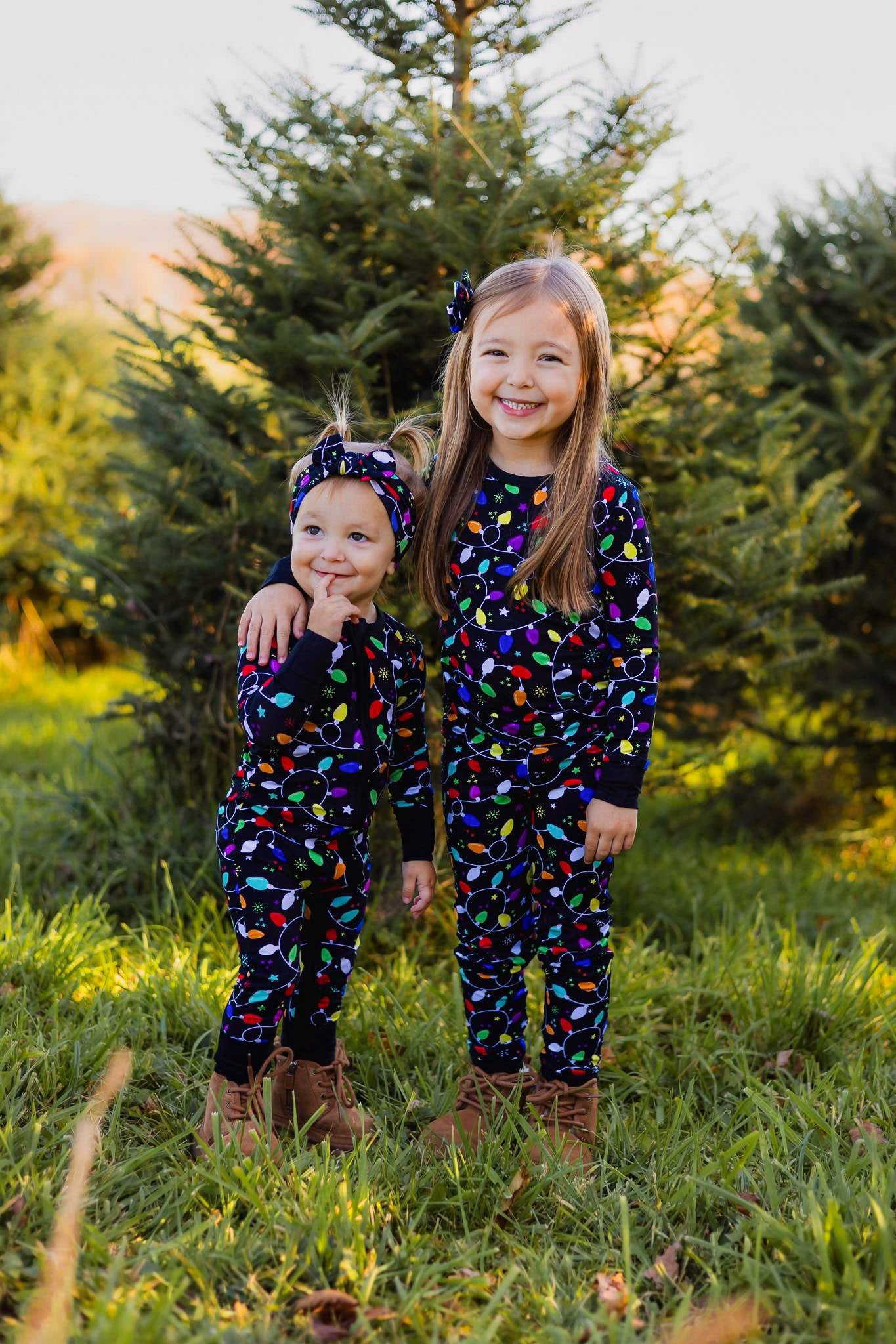 Christmas | Holiday Lights | Bamboo Zipper Pajamas