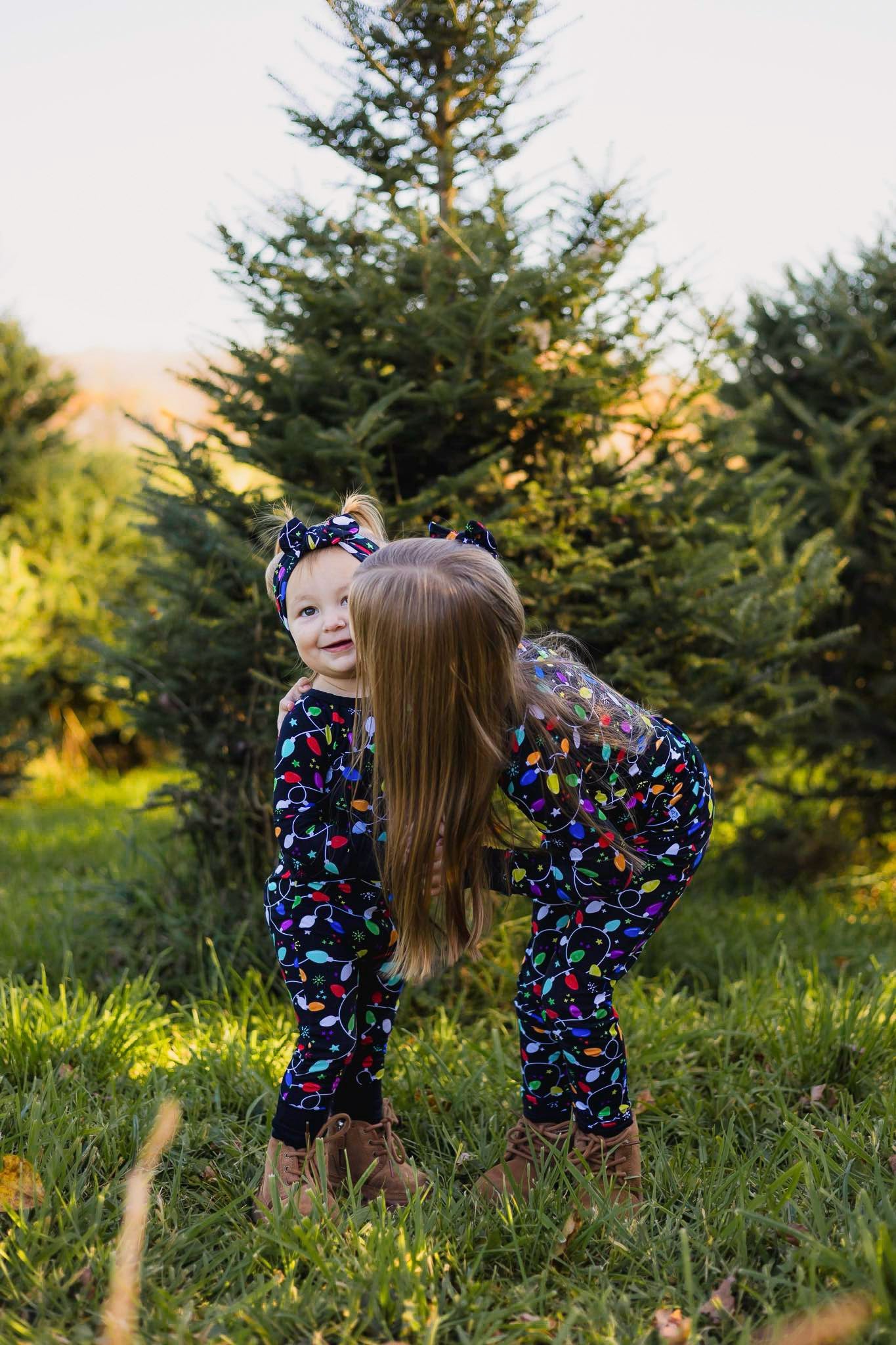 Christmas | Holiday Lights | Bamboo Zipper Pajamas