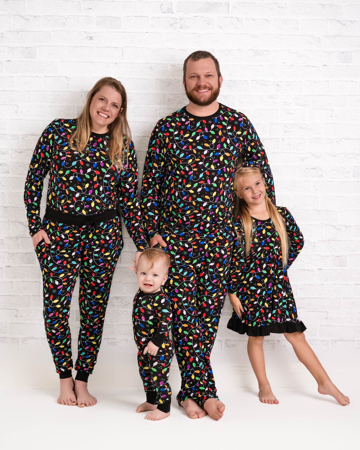 Christmas | Holiday Lights | Bamboo Zipper Pajamas