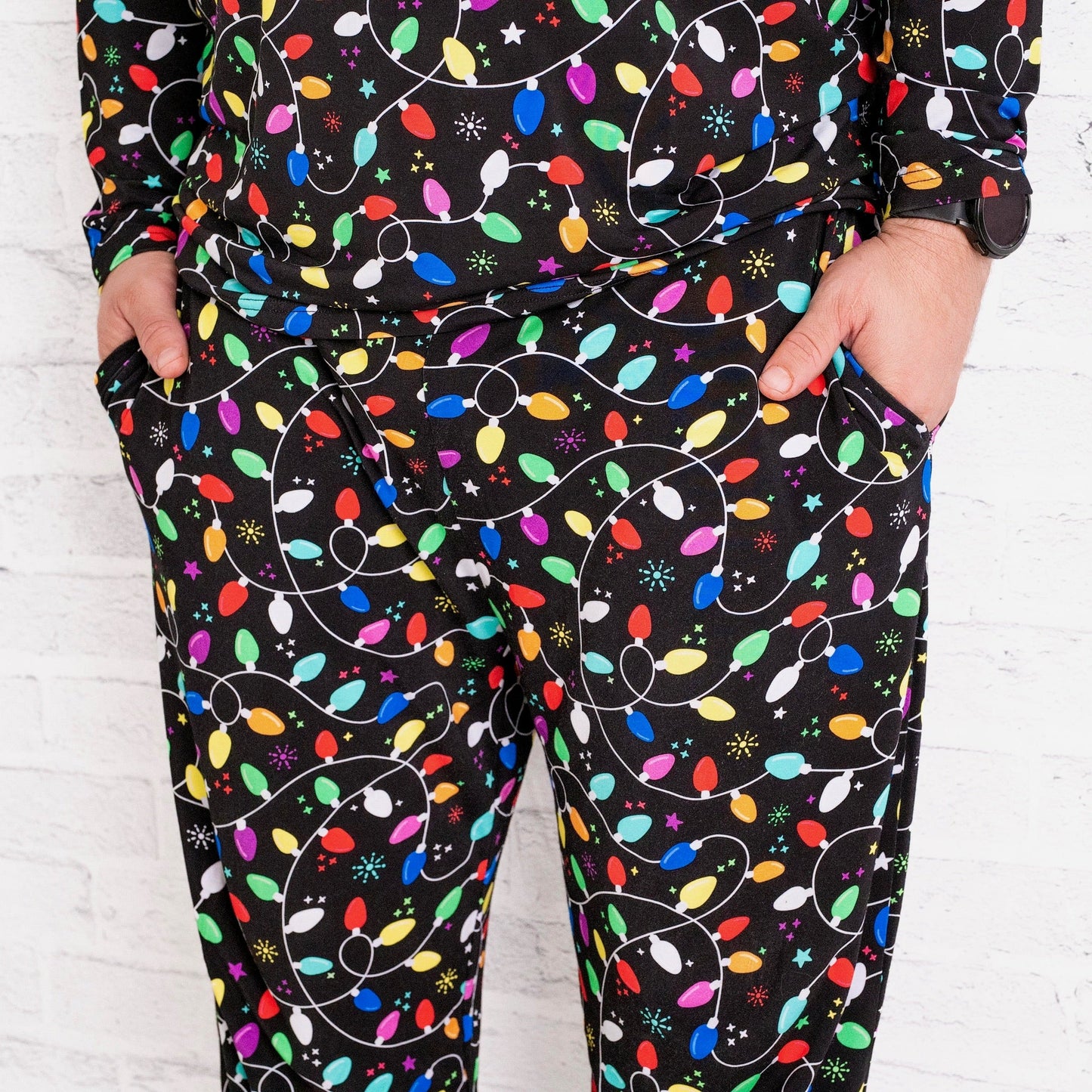 Christmas | Holiday Lights | Men’s Bamboo Lounge Pants