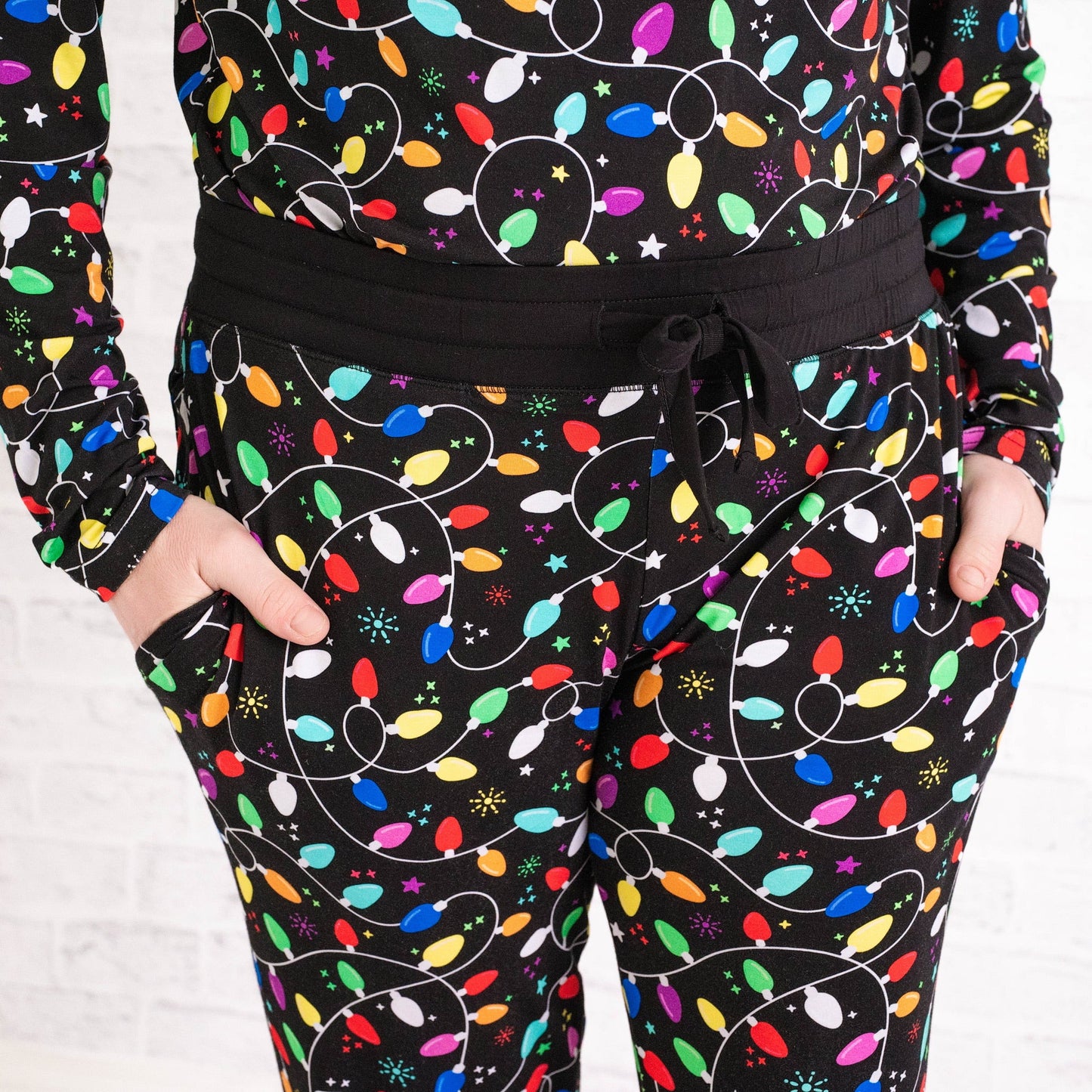 Christmas | Holiday Lights | Women's Bamboo Joggers