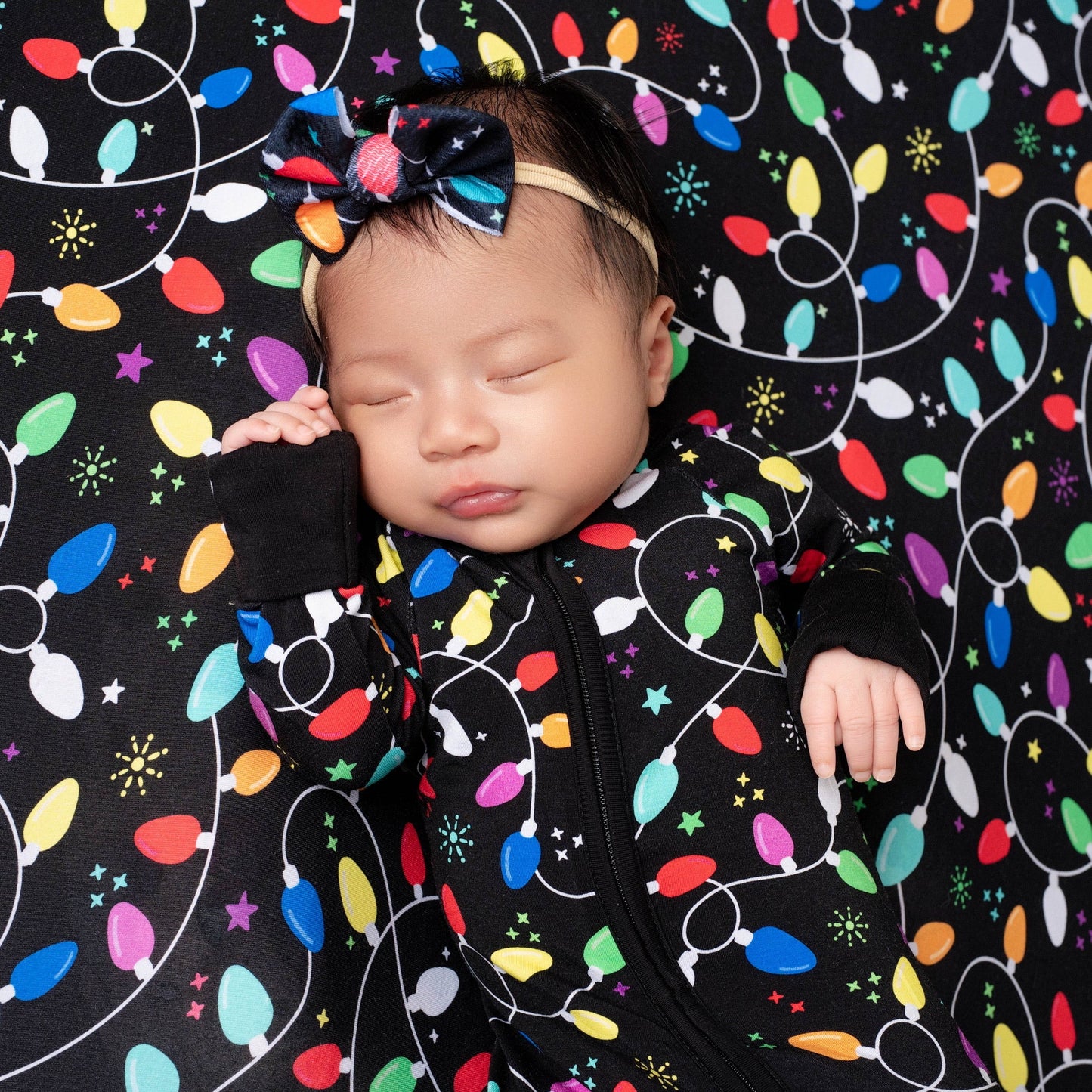 Christmas | Holiday Lights | Bamboo Zipper Pajamas