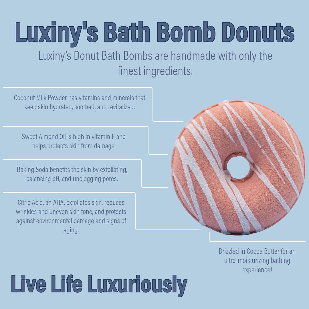 Bath Bomb | Black Cherry Bath Bomb| Donut Bath Bombs