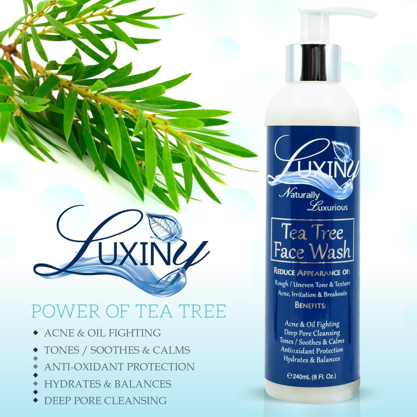 Tea Tree Face Wash | Natural Face Wash | Gentle Fash Wash | Acne Fighting Face Wash