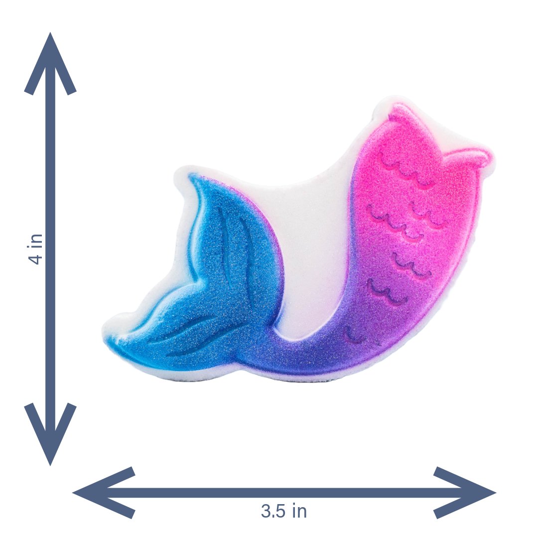Mermaid Tail Bath Bomb – Tropical Coconut & Colorful Fizz 🧜‍♀️🥥