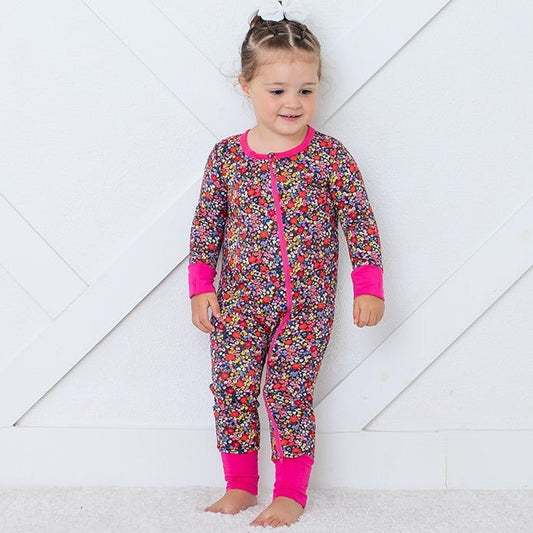 Midnight Petals Convertible Coverall