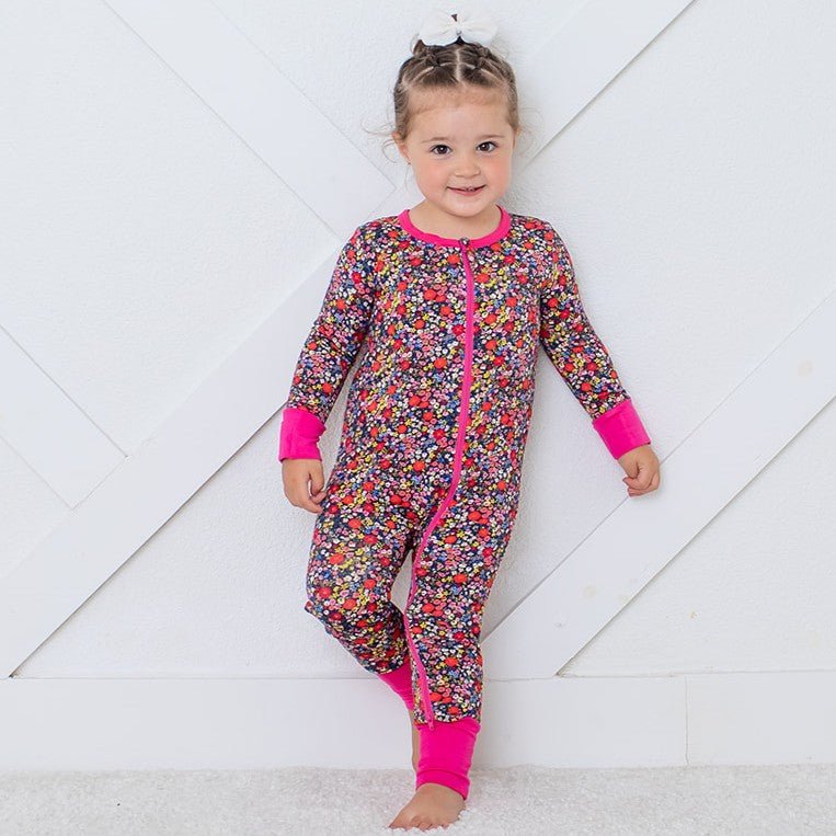 Midnight Petals Convertible Coverall