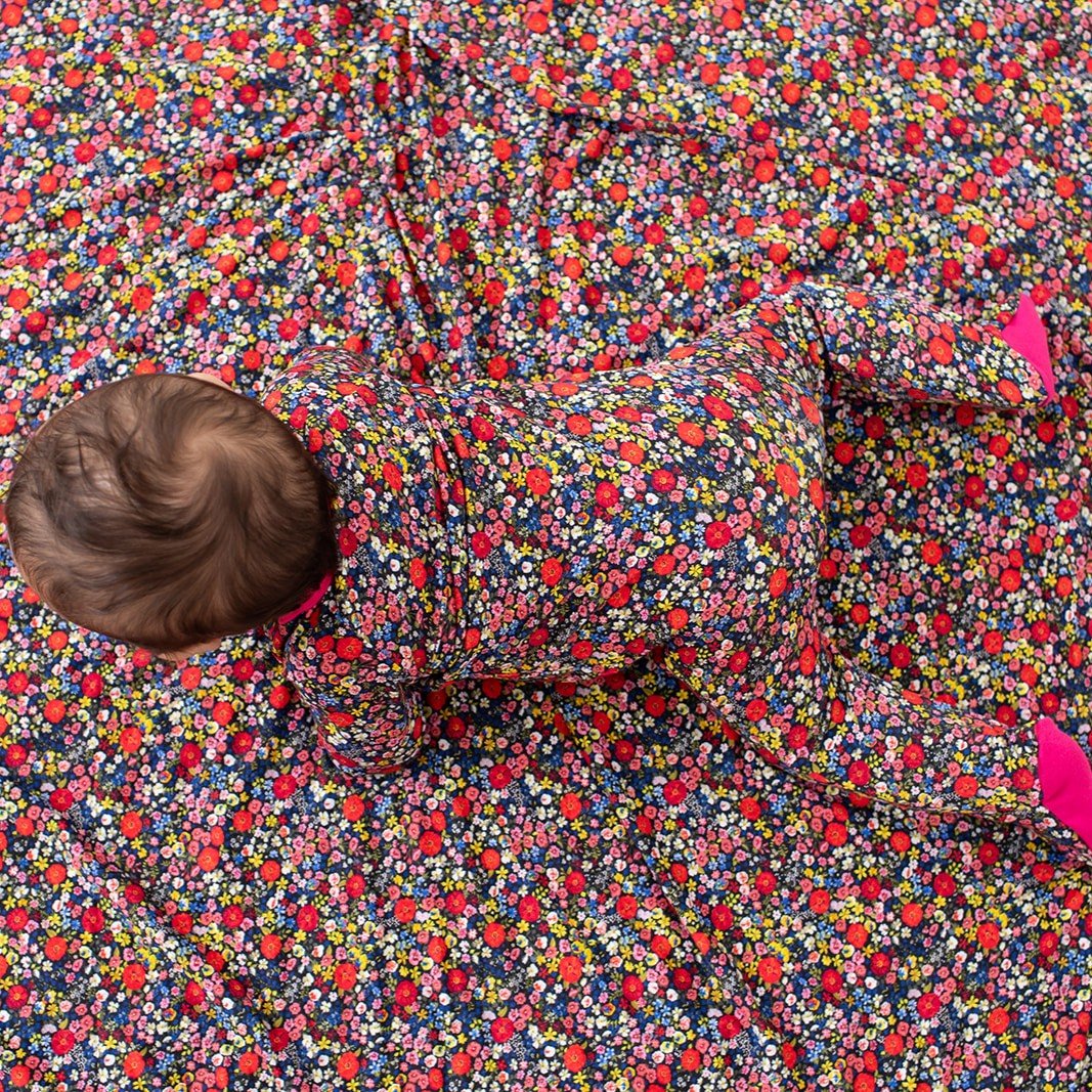 Midnight Petals Footie