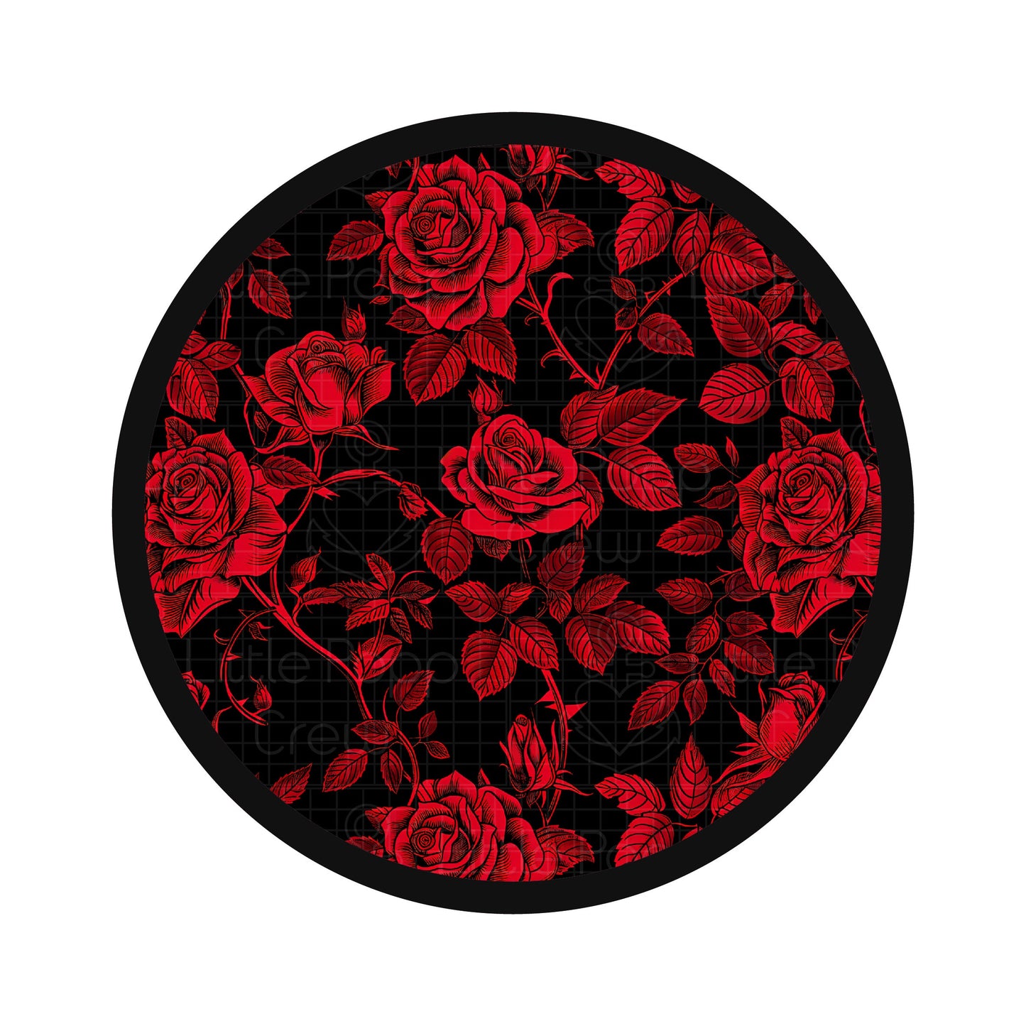 Midnight Roses | Large Clip Bow