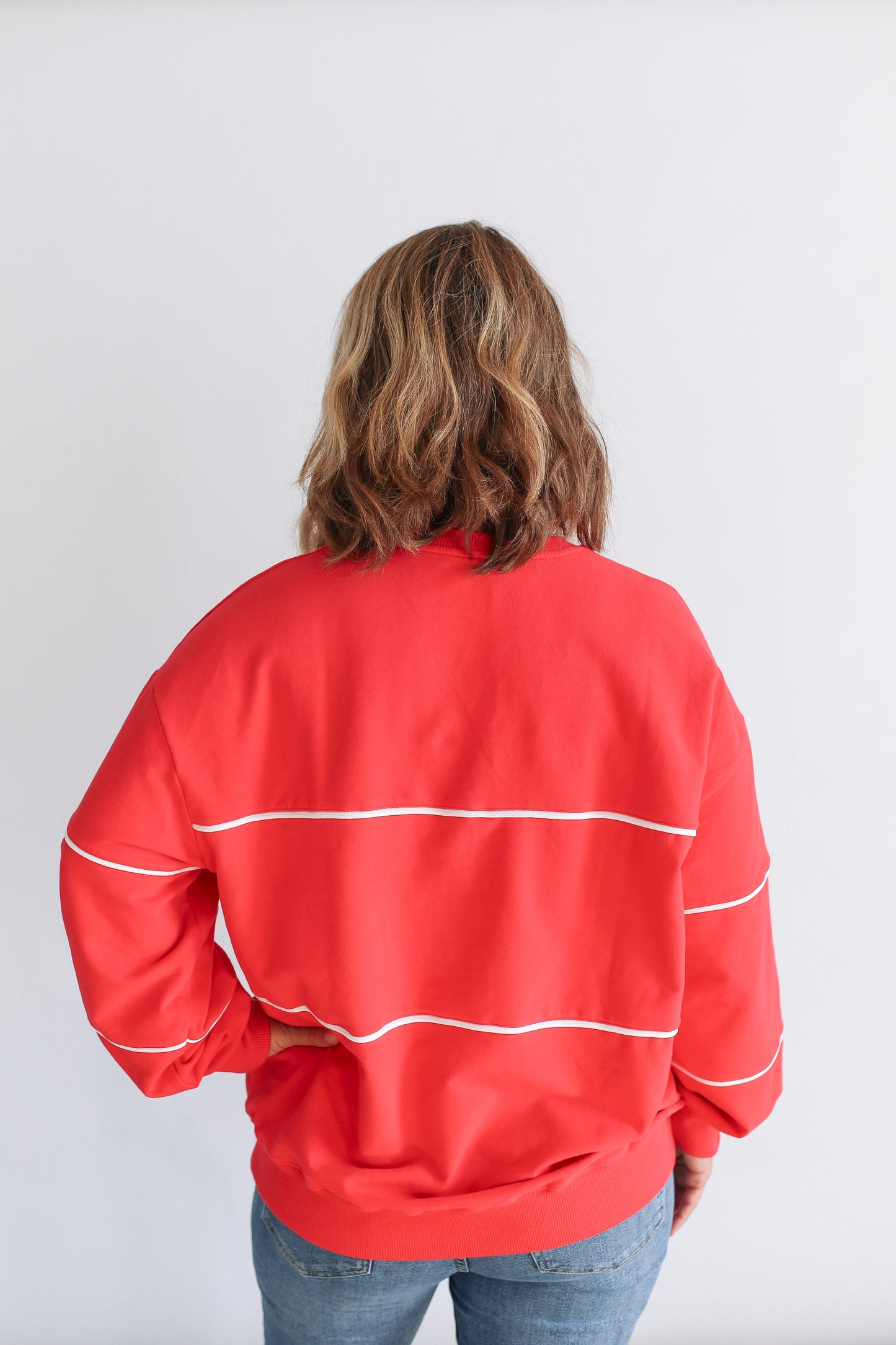 NUULY X Movemama Relaxed Fit Invisible Zipper Breastfeeding Sweatshirt with Piping