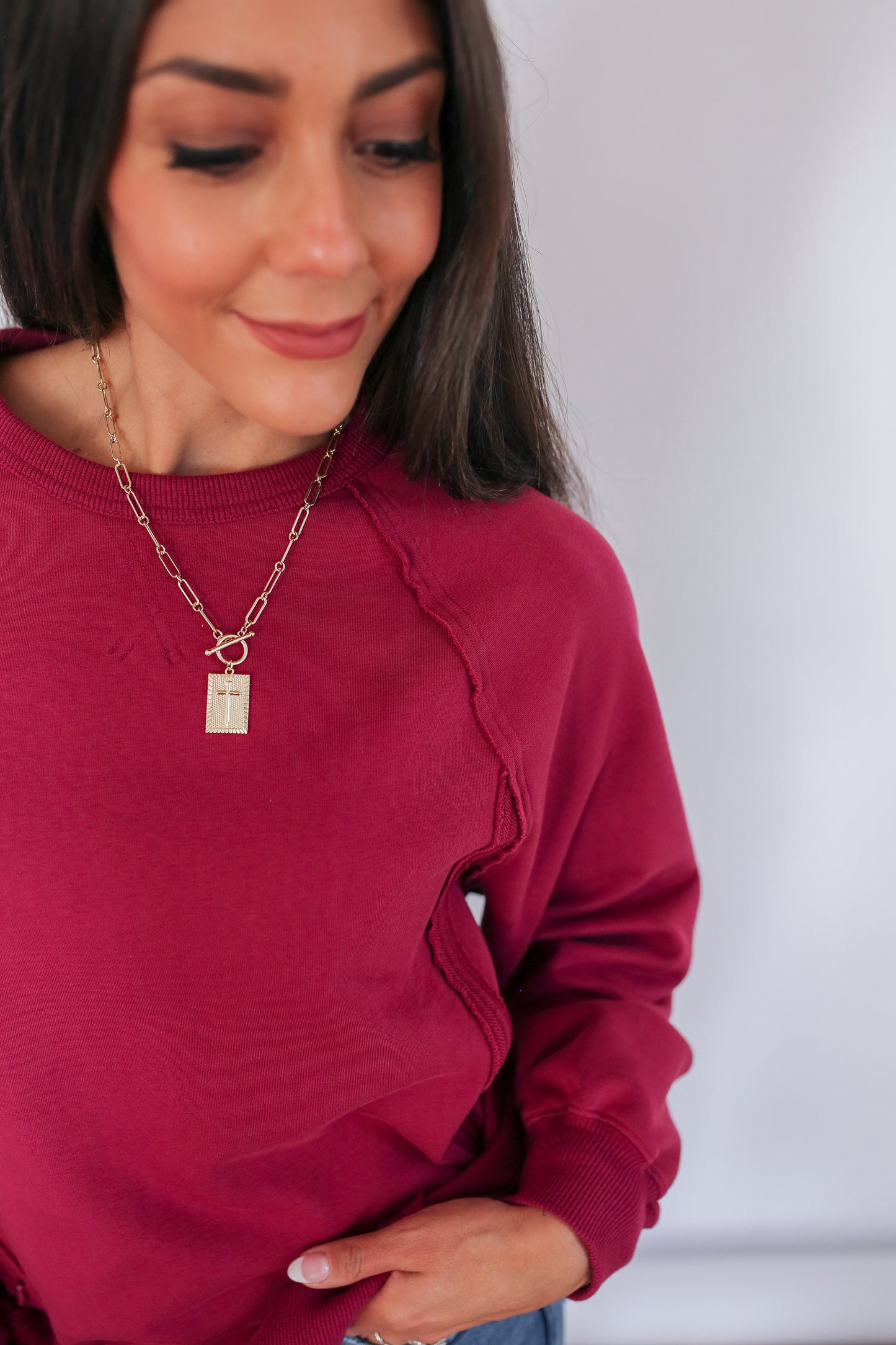 Big Hug Vertical Zip Breastfeeding Crewneck