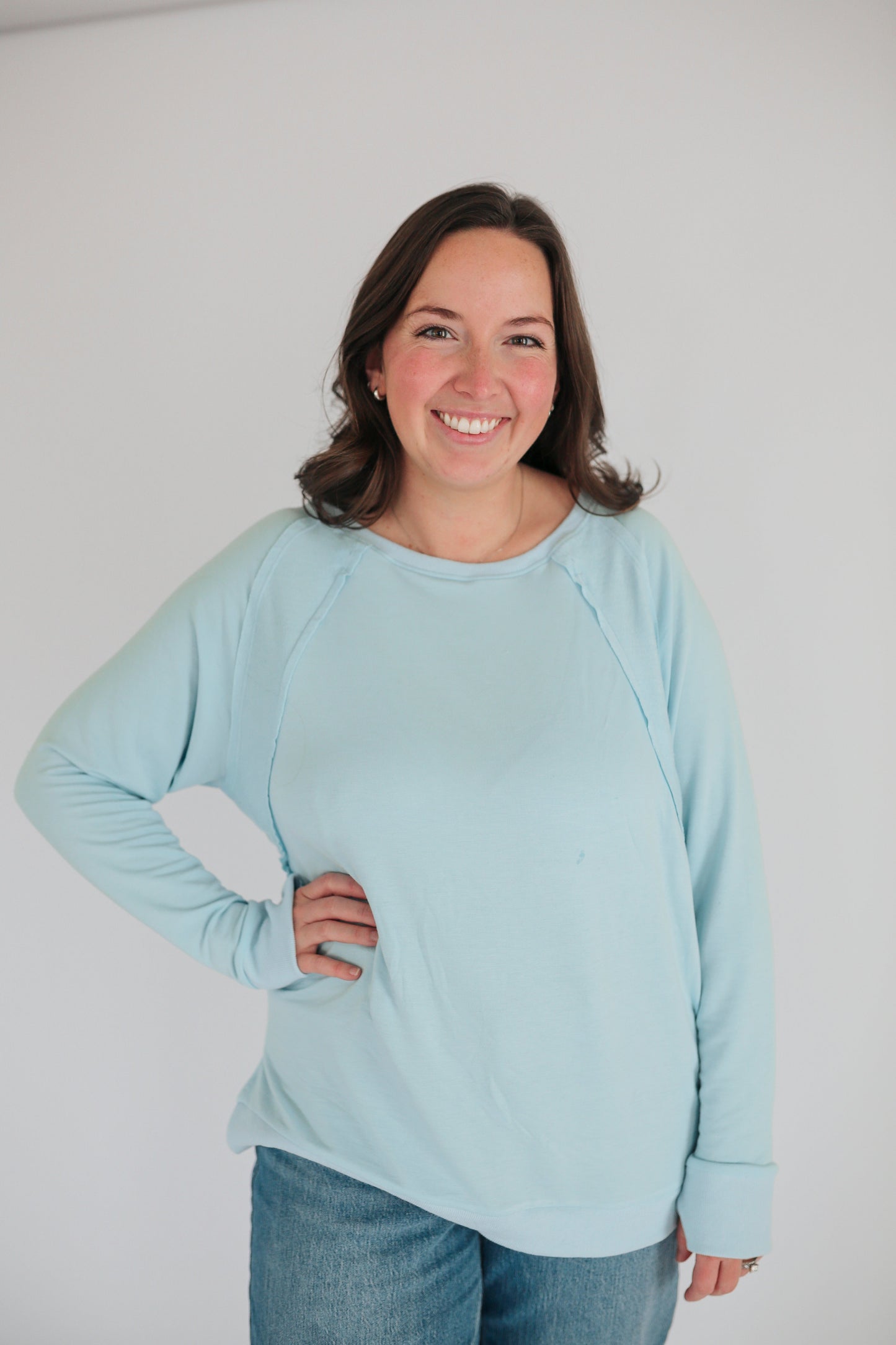 Free Flowing Lightweight Long Sleeve Nursing Top