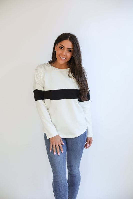 Varsity Dual Zip Breastfeeding Long Sleeve