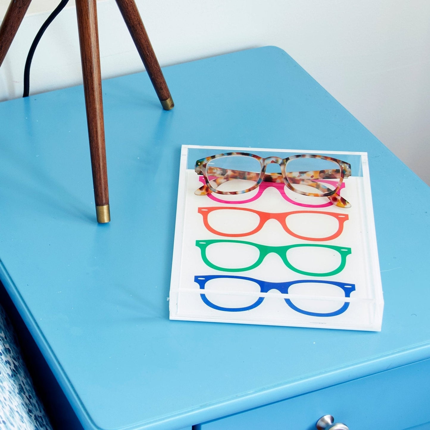 Multicolor Acrylic Glasses Tray