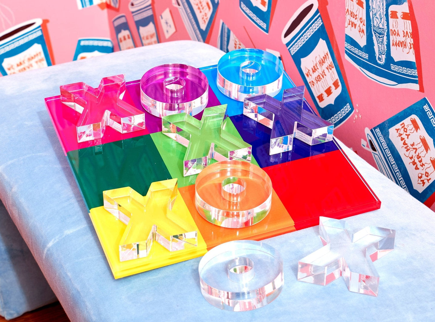 Multicolor Acrylic Tic Tac Toe