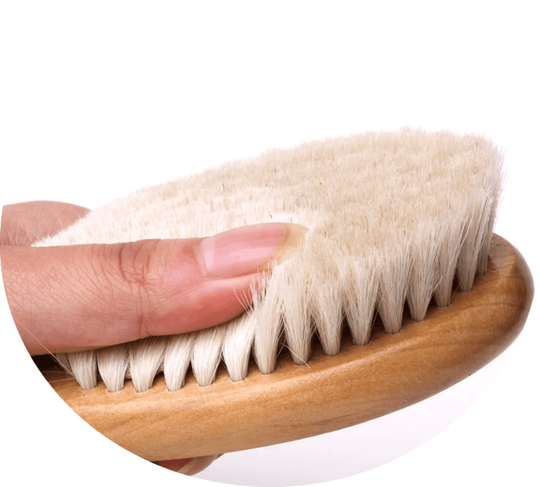 Natural Bristle Hair Brush, Soft Enough For Baby's Delicate Hair and Scalp