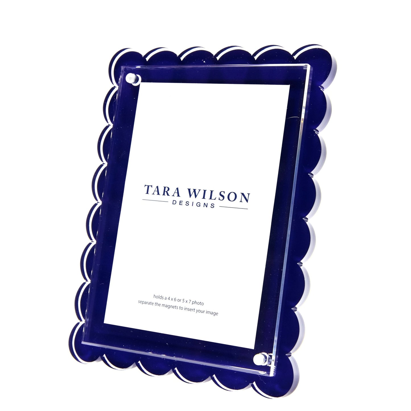 Navy Acrylic Scallop Frame