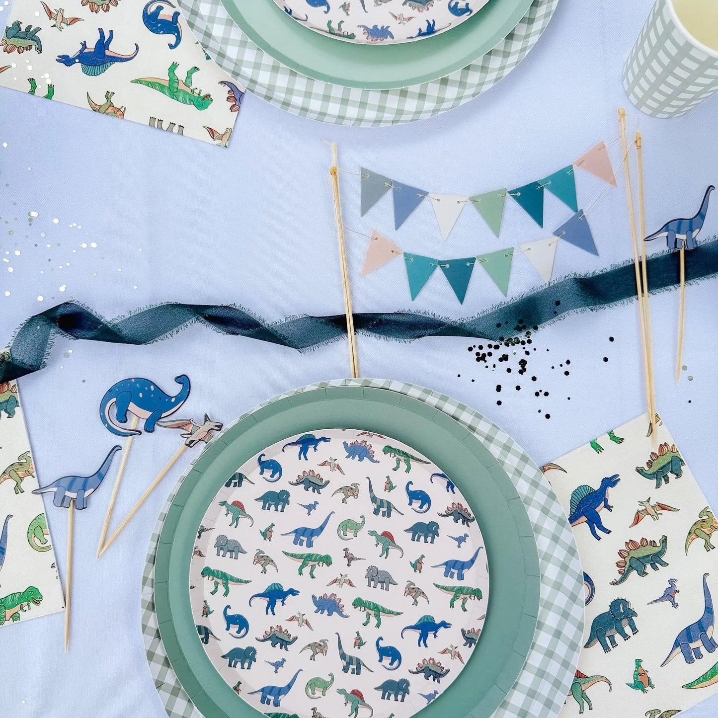 Neutral Blue & Green Cake Banner