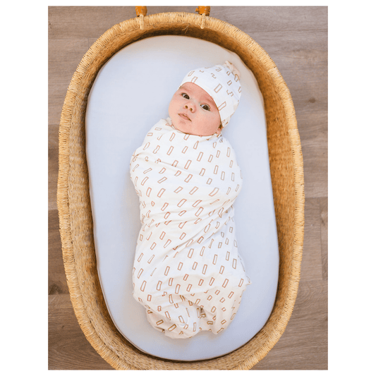 Neutral Rectangle Bamboo Baby Swaddle Blanket – Soft Stretch Newborn Swaddle