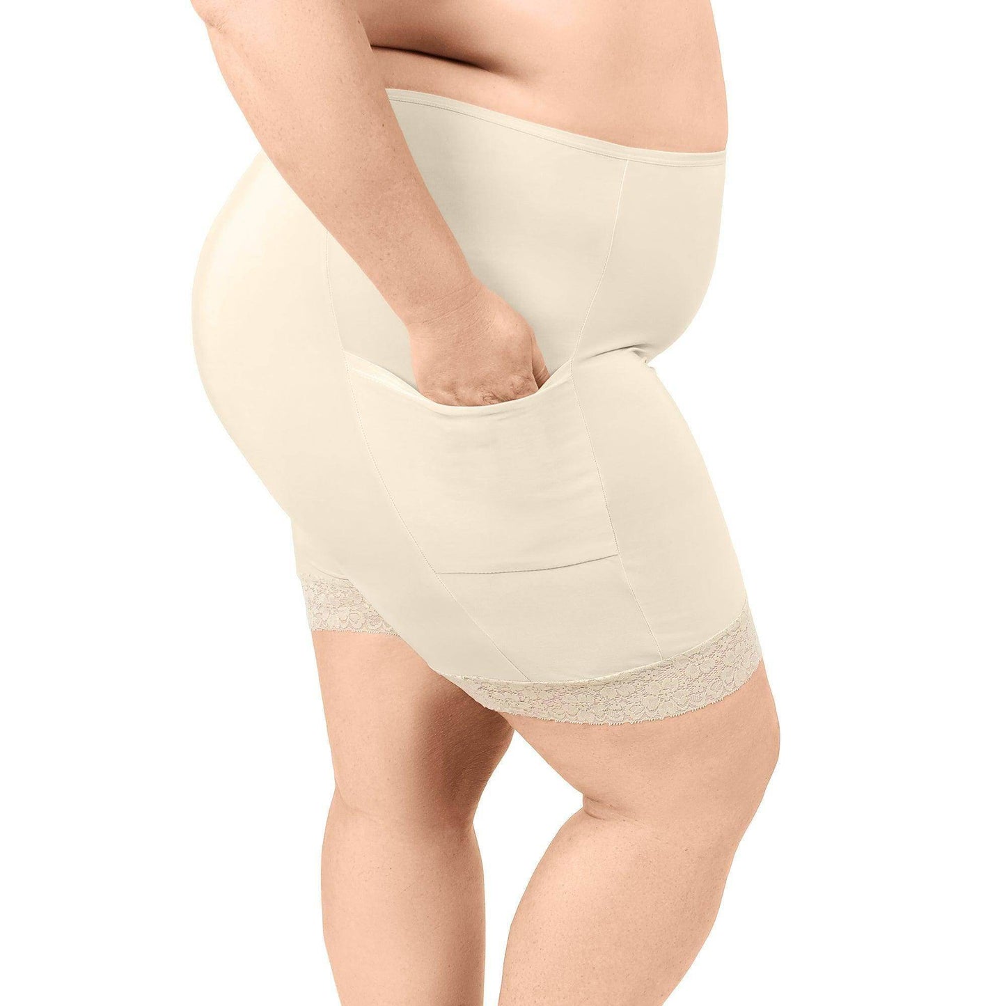 Cooling Slipshort with 2 Pockets 7" | Beige