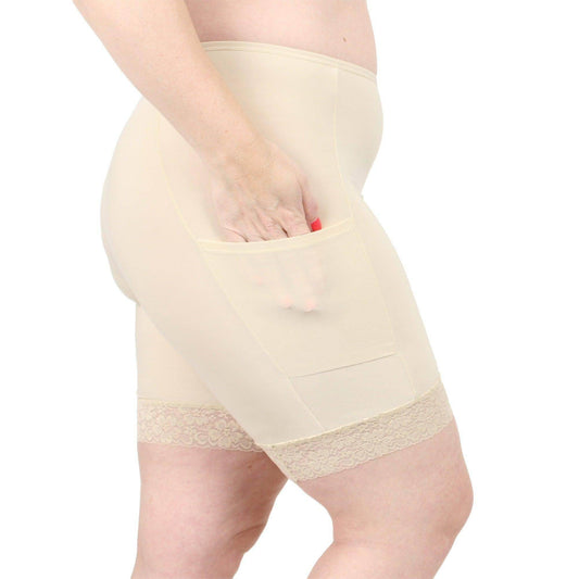 Cooling Slipshort with 2 Pockets 7" | Beige