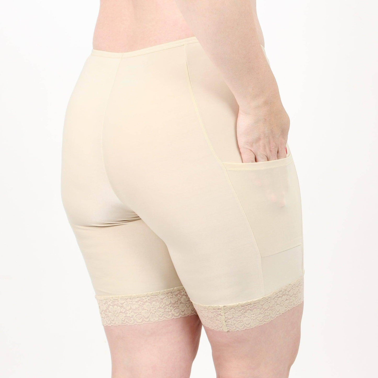 Cooling Slipshort with 2 Pockets 7" | Beige
