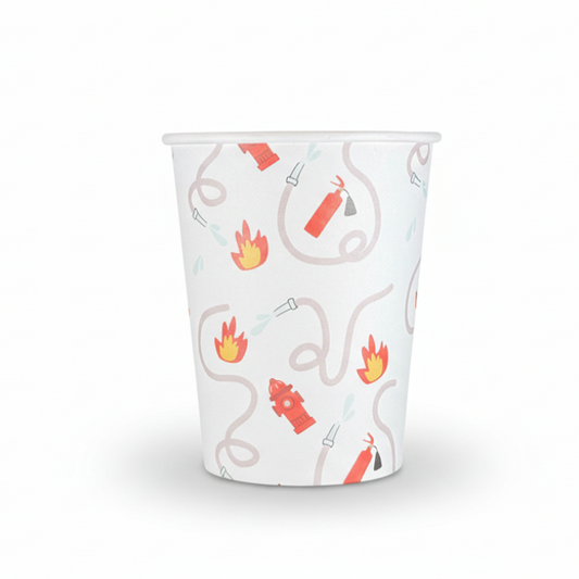 Firetruck Paper Cups  9oz (8 Pack)