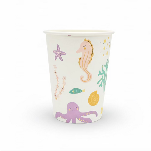 Mermaid Paper Cups 9oz (8 Pack)