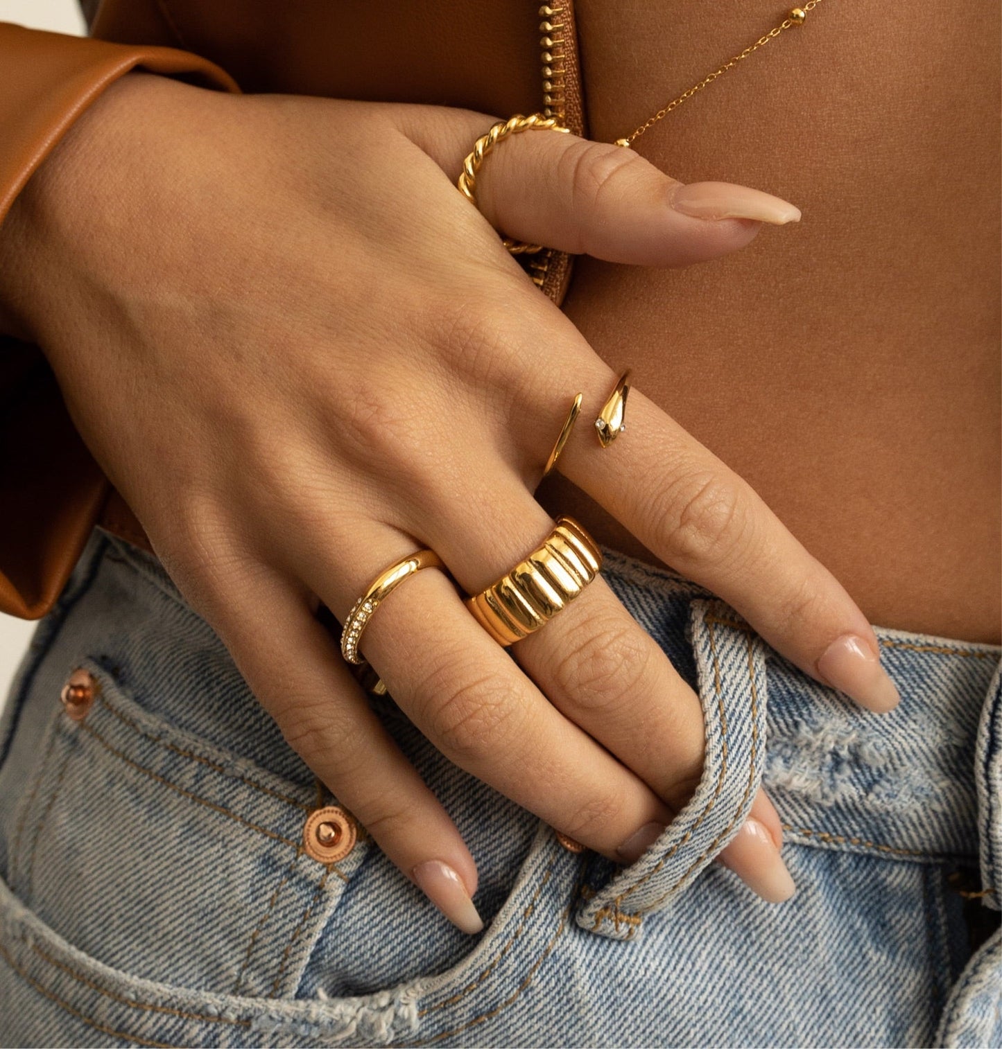 Nile Snake Ring