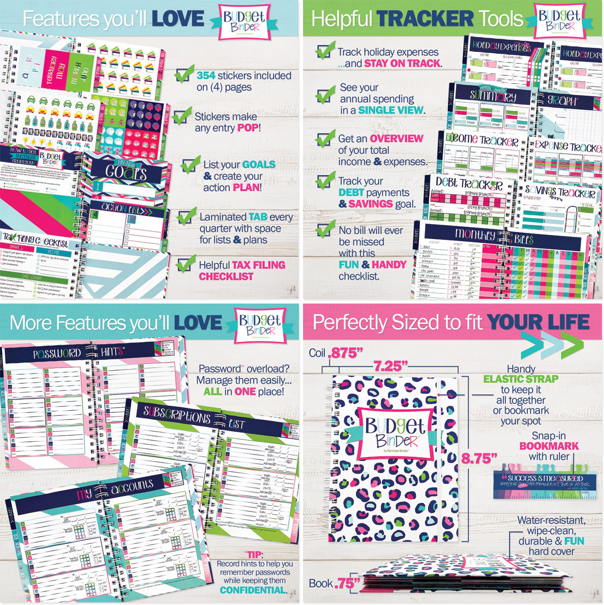 NEW! Dream Gift Bundle | 2027-28 Reminder Binder® Planner, Gratitude Journal & Budget Binder