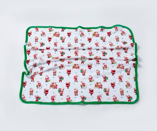 Santa Claus is Coming to Town Organic Cotton Christmas Baby Blanket