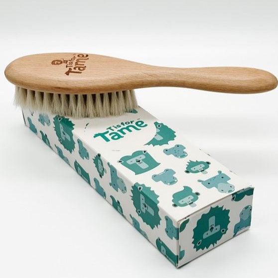 Natural Bristle Hair Brush, Soft Enough For Baby's Delicate Hair and Scalp