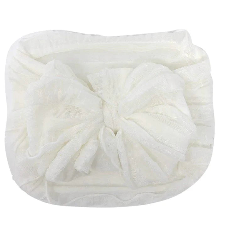 Ruffled Headband- Off White