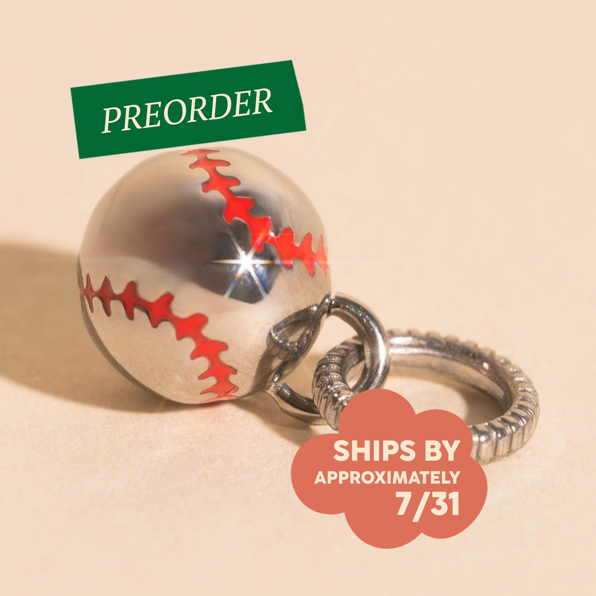 Fastball Necklace Charm