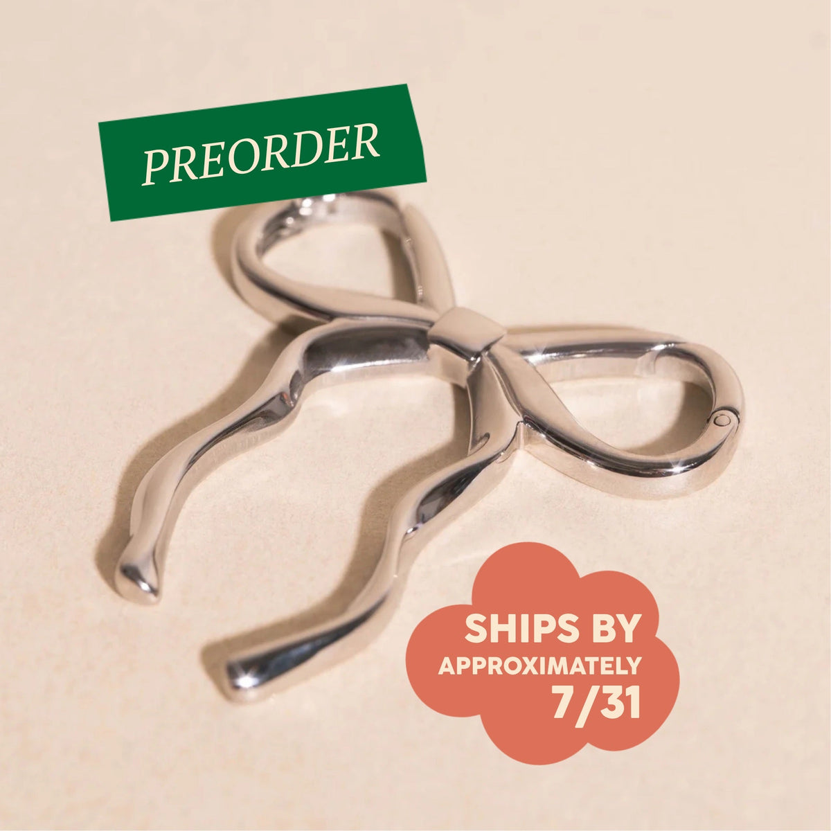 Bowtie Necklace Charm Clasp (33mm)