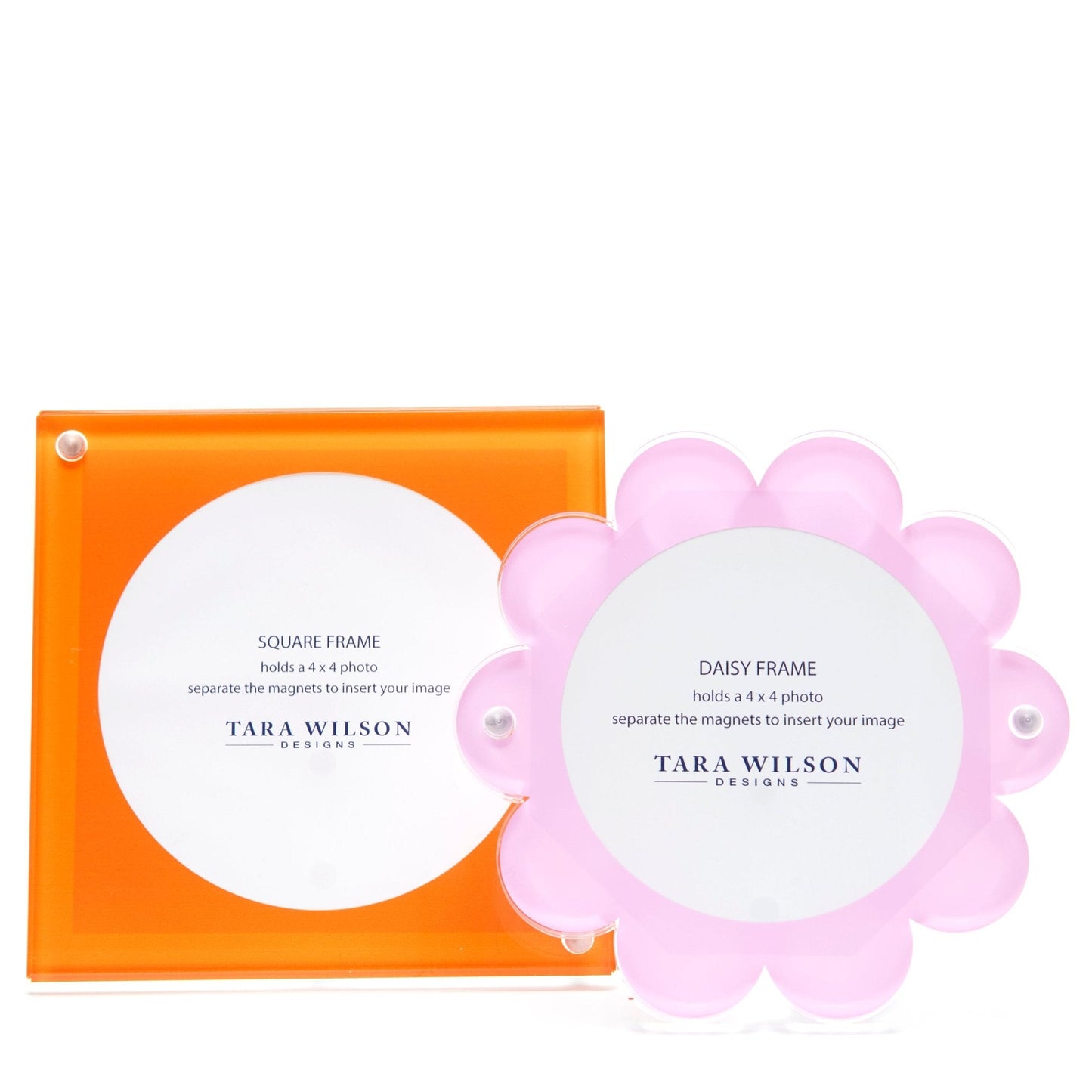 Pastel Pink Acrylic Daisy Frame